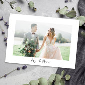 Carte De Remerciements Mariage photo de script de calligraphie