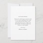 Carte De Remerciements Mariage photo de script manuscrit simple (Dos)