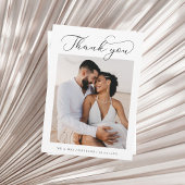 Carte de remerciements Mariage photo de script min