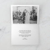 Carte De Remerciements Mariage photo de script rustique féminin blanc (Intérieur)