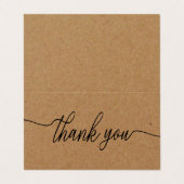 Carte de remerciements Mariage photo de script sim (Extérieur déplié)