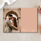 Carte de remerciements Mariage photo de script sim