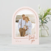 Carte de remerciements Mariage photo de Terracotta (Debout devant)