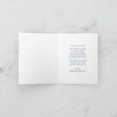 Carte De Remerciements Mariage photo Delft bleu et blanc (Intérieur)