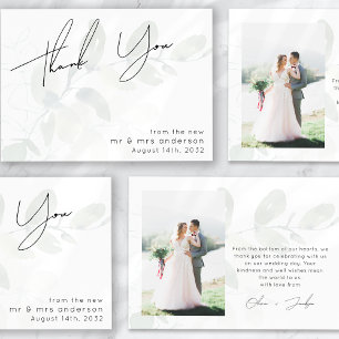 Carte De Remerciements Mariage photo d'eucalyptus