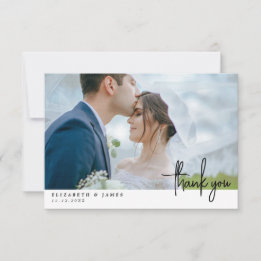 Carte de remerciements Mariage photo double face