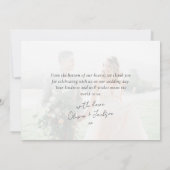 Carte De Remerciements Mariage photo du cadre (Dos)