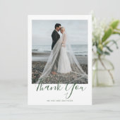 Carte de remerciements Mariage photo écologique (Debout devant)