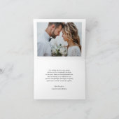 Carte De Remerciements Mariage photo Elegant Birds of a Feather (Intérieur)