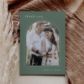Carte De Remerciements MARIAGE photo EMELIA Flat Mountain Modern Arch