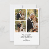 Carte De Remerciements Mariage photo en script simple (Dos)