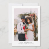 Carte De Remerciements Mariage photo esthétique manuscrit (Devant)