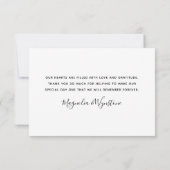 Carte De Remerciements mariage photo Eucalyptus 3,5 x 5 pouces (Dos)