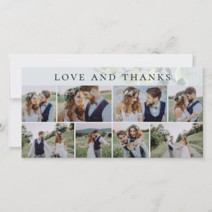 Carte De Remerciements Mariage photo Eucalyptus Love and Thanks