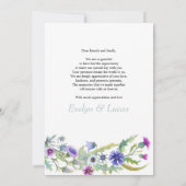 Carte De Remerciements Mariage photo fleur sauvage couleur aquarelle (Dos)