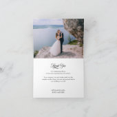 Carte De Remerciements Mariage Photo Fleur sauvage Jardin Posy Monogramm (Intérieur)