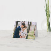 Carte De Remerciements Mariage Photo Fleur sauvage Jardin Posy Monogramm (Devant)