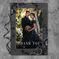 Mariage photo gothique noir corbeau & roses noires
