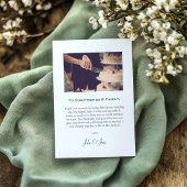 Carte De Remerciements Mariage photo, mariage vert feuille jardin