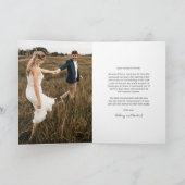 Carte De Remerciements Mariage photo minimaliste (Intérieur)