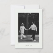 Carte De Remerciements Mariage photo minimaliste (Devant)