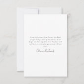 Carte De Remerciements Mariage photo minimaliste 4 (Dos)