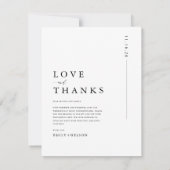 Carte De Remerciements Mariage photo minimaliste du budget (Dos)