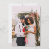 Carte De Remerciements Mariage photo minimaliste moderne (Dos)