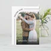 Carte De Remerciements Mariage photo moderne (Debout devant)