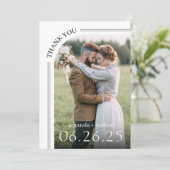 Carte De Remerciements Mariage photo moderne (Debout devant)