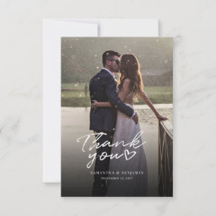 Carte De Remerciements Mariage photo moderne