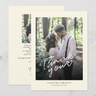 Carte De Remerciements Mariage photo moderne