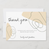 Carte De Remerciements Mariage photo moderne Abstrait Shapes Lines (Devant)