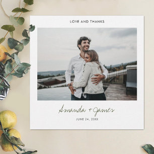 Carte De Remerciements Mariage photo moderne design