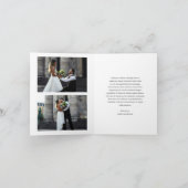 Carte De Remerciements Mariage photo moderne minimal (Intérieur)