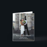 Carte De Remerciements Mariage photo moderne minimal<br><div class="desc">Carte de remerciements moderne plié mariage avec un design simple mais élégant avec "amour et gratitude" avec vos noms et date mariage sur votre photo préférée.</div>