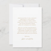 Carte De Remerciements Mariage photo moderne or simple (Dos)