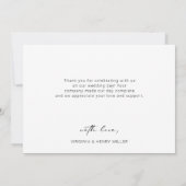 Carte De Remerciements Mariage photo moderne simple (Dos)