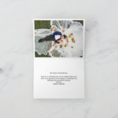 Carte De Remerciements Mariage photo moderne simple blanc & Brown (Intérieur)