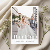 Carte De Remerciements Mariage photo moderne tendance