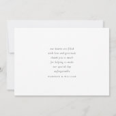 Carte De Remerciements Mariage photo Monogramme 4 (Dos)