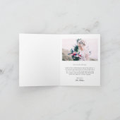 Carte De Remerciements Mariage photo Monogramme classique (Intérieur)