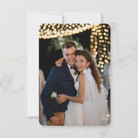 Carte De Remerciements Mariage photo Mystic Sunset Rose Star Moon (Dos)