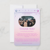 Carte De Remerciements Mariage photo Mystic Sunset Rose Star Moon (Devant)