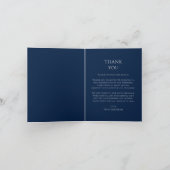 Carte De Remerciements Mariage photo Mystical Chic Blue Silver Star Moon (Intérieur)