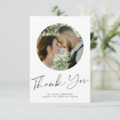 Carte de remerciements mariage photo numérique 2 (Debout devant)