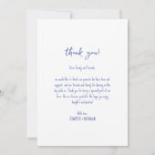 Carte de remerciements mariage photo ondulé (Dos)