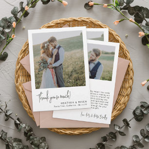 Carte De Remerciements Mariage photo personnalisé