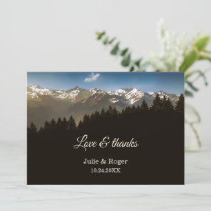 Carte de remerciements Mariage photo personnalisé