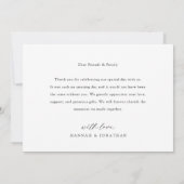 Carte De Remerciements Mariage photo personnalisé de script élégant (Dos)